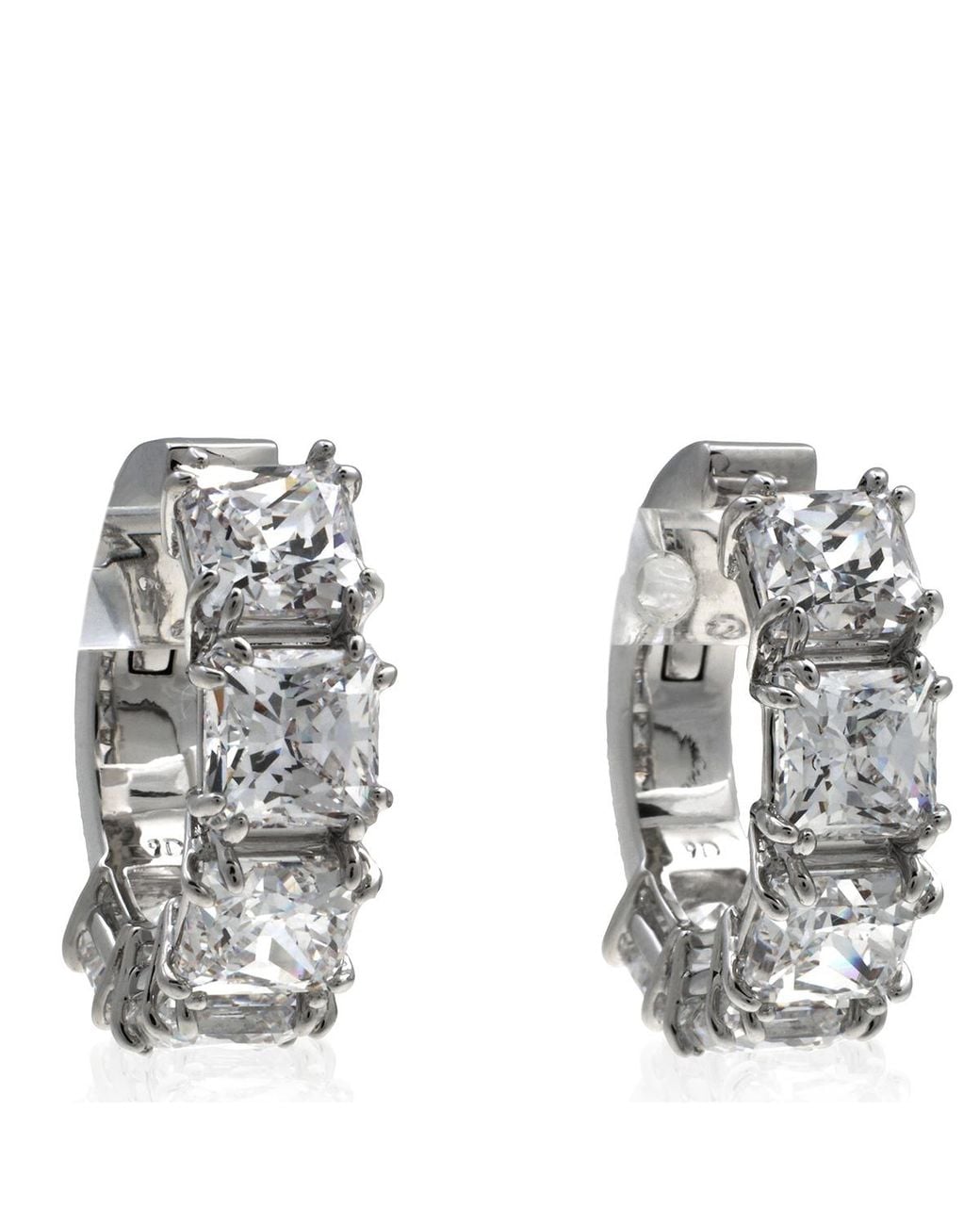 Swarovski Metallic Millenia Clip Earrings Pair Rhodium Shiny for men