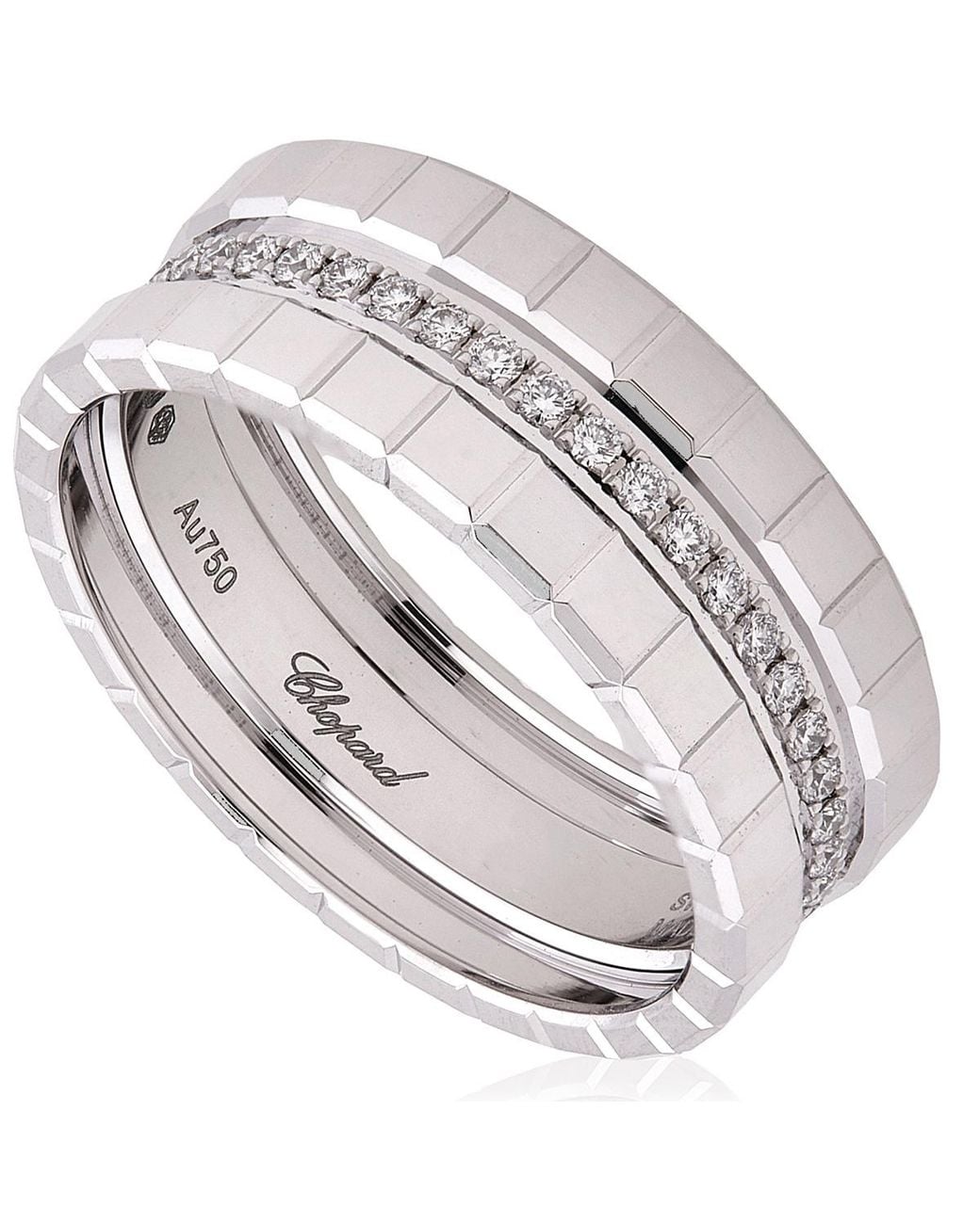 Chopard Metallic 18K Ice Cube Diamond Ring
