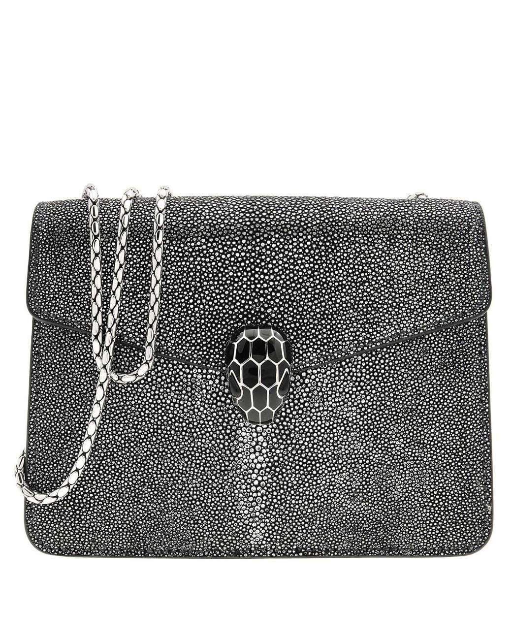 BVLGARI Metallic Serpenti Forever Glam Rebel Crossbody Bag