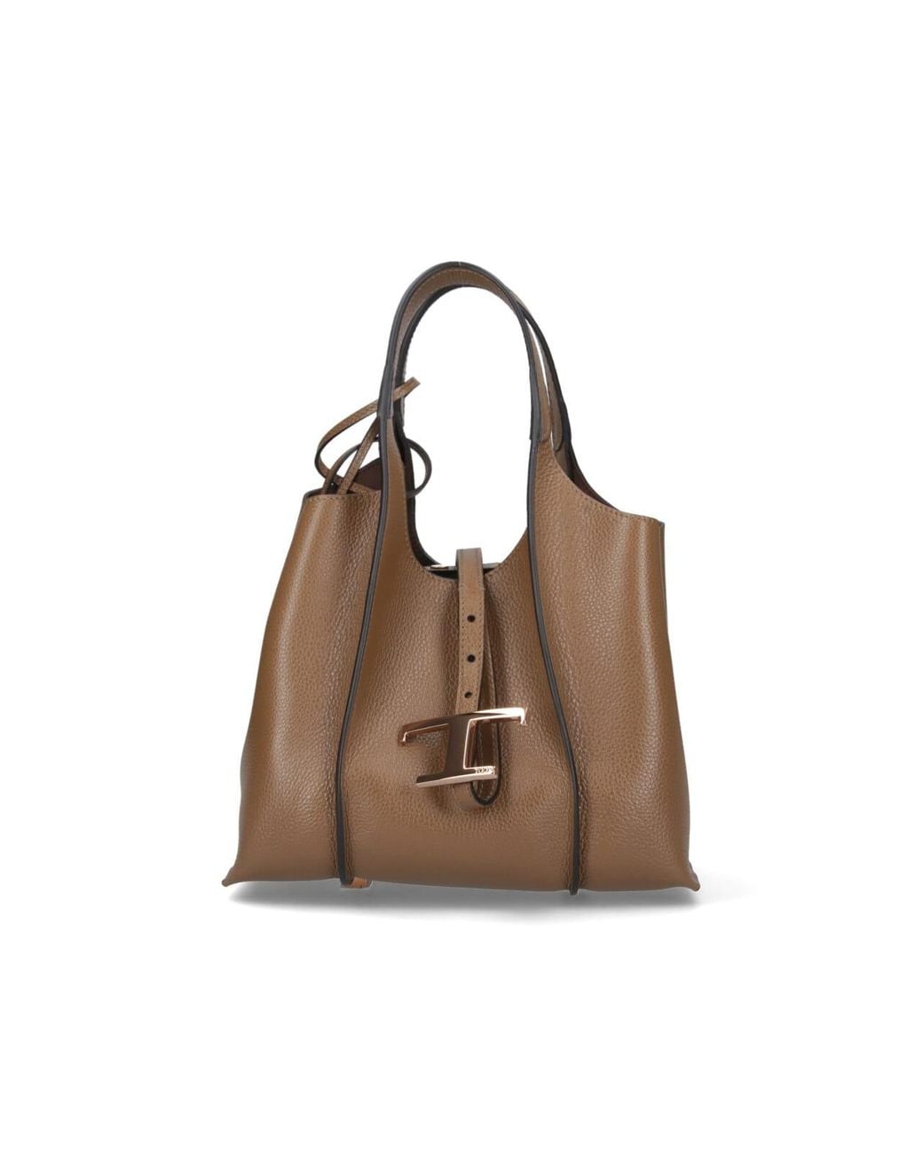 Tod's Brown T Timeless Mini Bag
