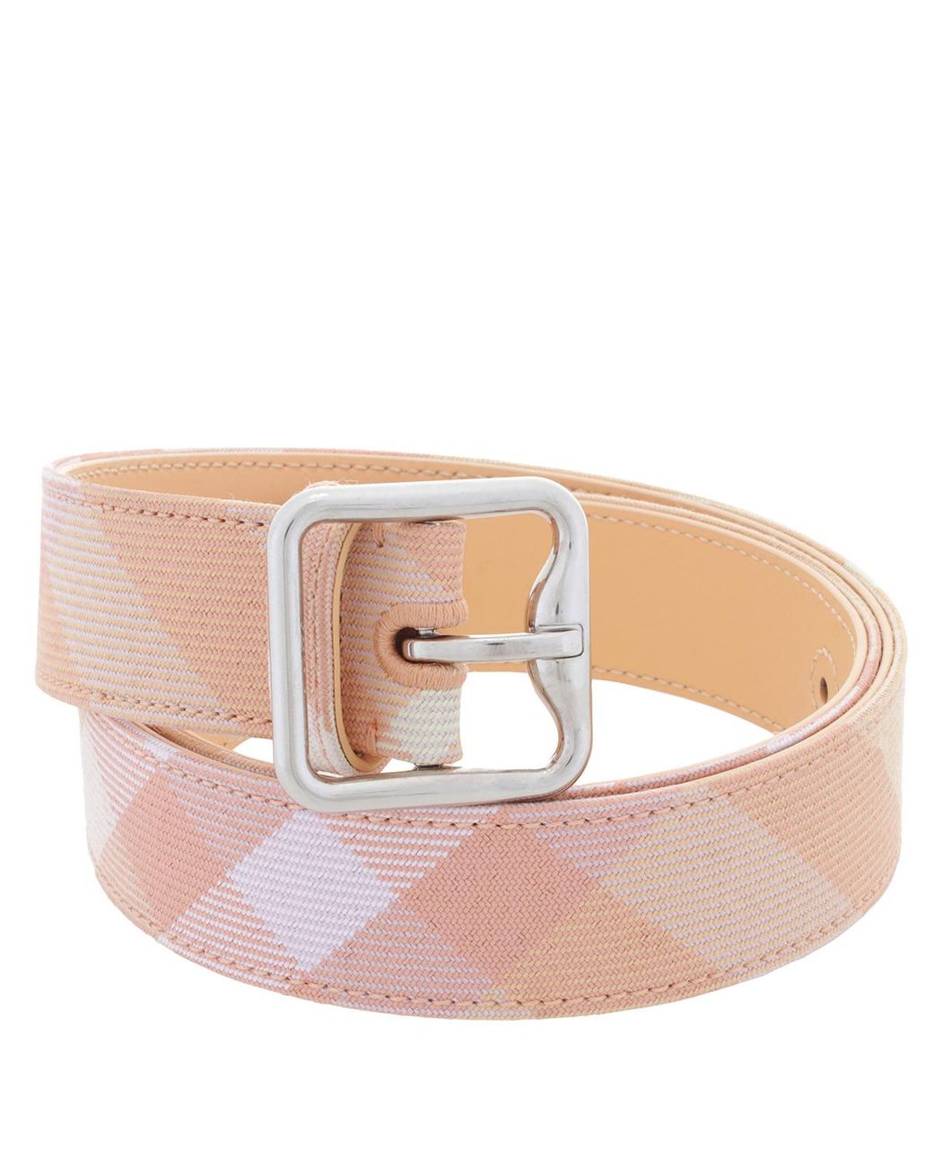 Burberry Pink Check Pattern B Buckle Belt for men