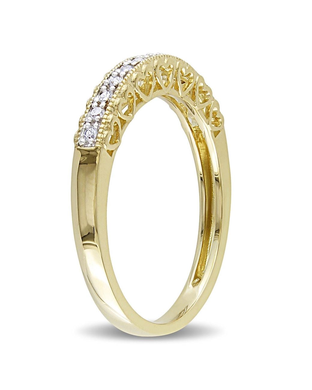Amour Metallic Diamond Heart Anniversary Band for men