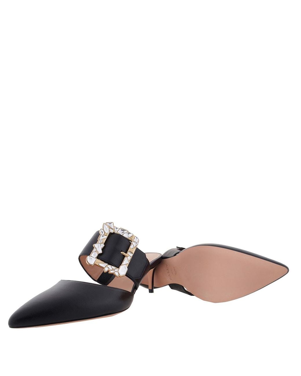 Bally Black Bell Du Jour Leather Pumps, Brand Size 37 Us