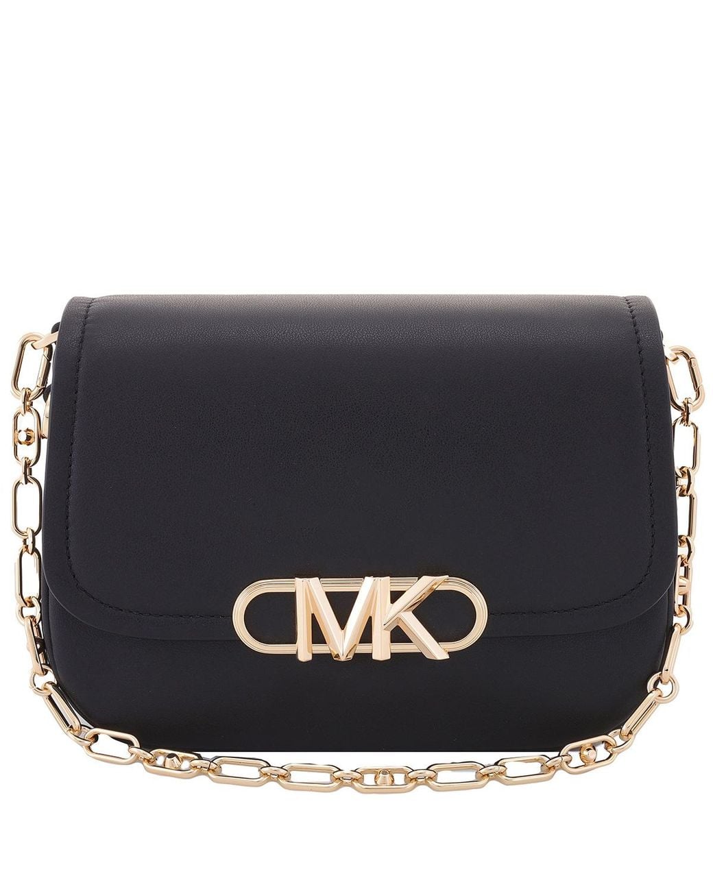 Michael Kors Blue Medium Parker Leather Messenger Bag