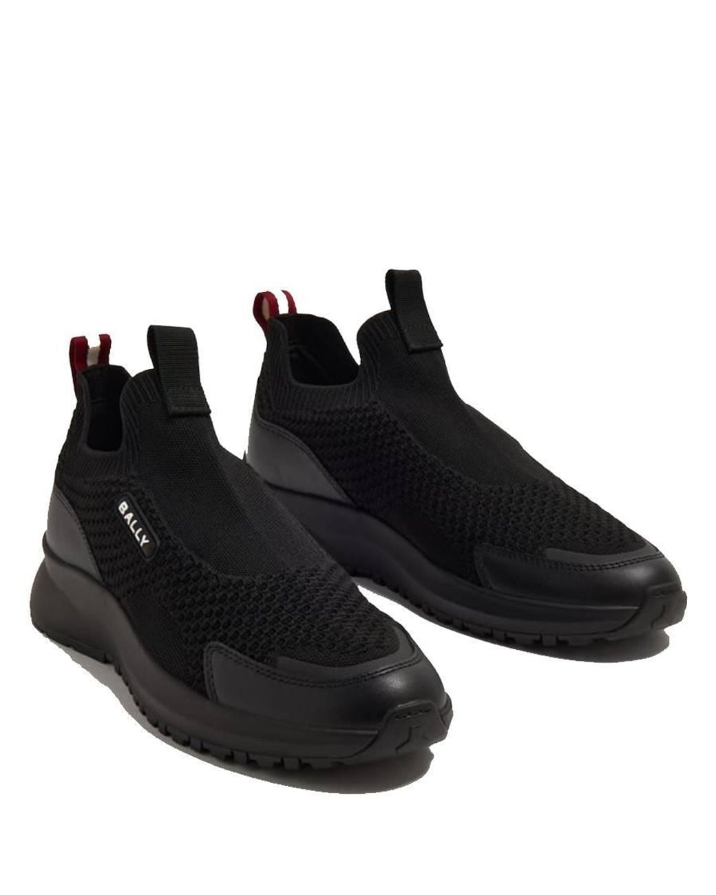 Bally Black Dewan-T Knit-Effect Outline Sneakers, Brand Size 11 Us for men