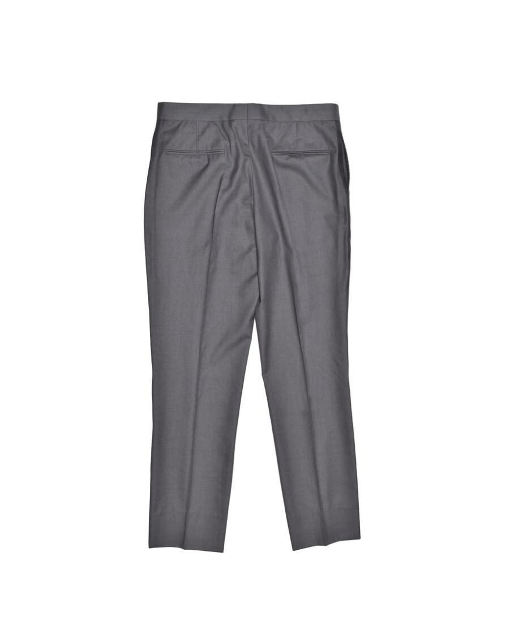 Brunello Cucinelli Gray Virgin Wool Tuxedo Trousers, Brand Size 50 (Us for men