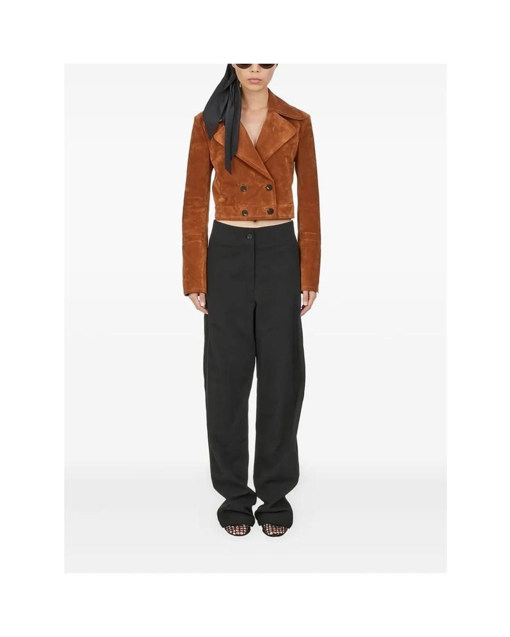Ferragamo Brown Leather-Jacket for men