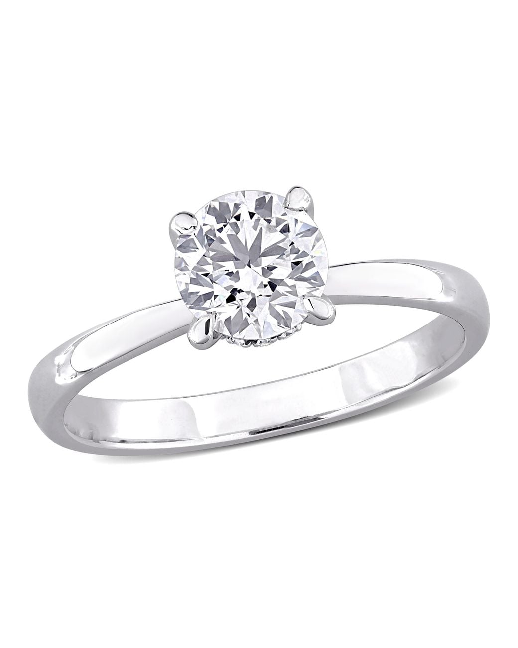 Created Forever White 1Ct Tw Lab-Grown Diamond Solitaire Engagement Ring for men