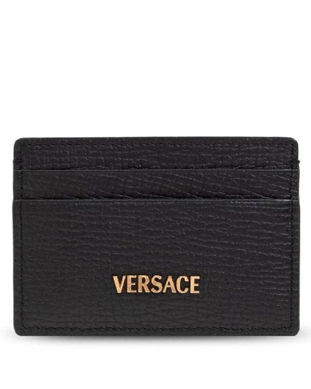 Versace Black Myth Leather Card Case for men