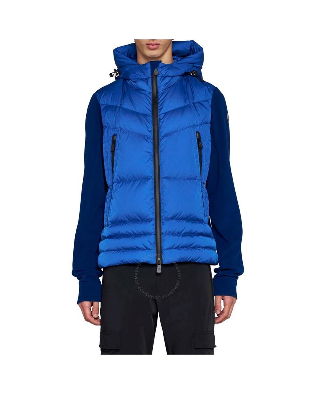 Moncler Maglia Padded Hooded Fleece Cardigan in Blue for Men | Lyst UK
