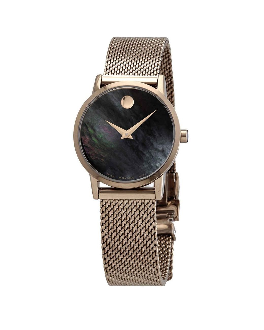 Movado Museum Classic Black Mother Of Pearl Dial Ladies Watch Lyst 