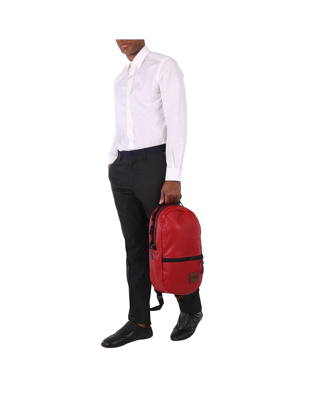 COACH Red Pacer Backpack With Patch for men