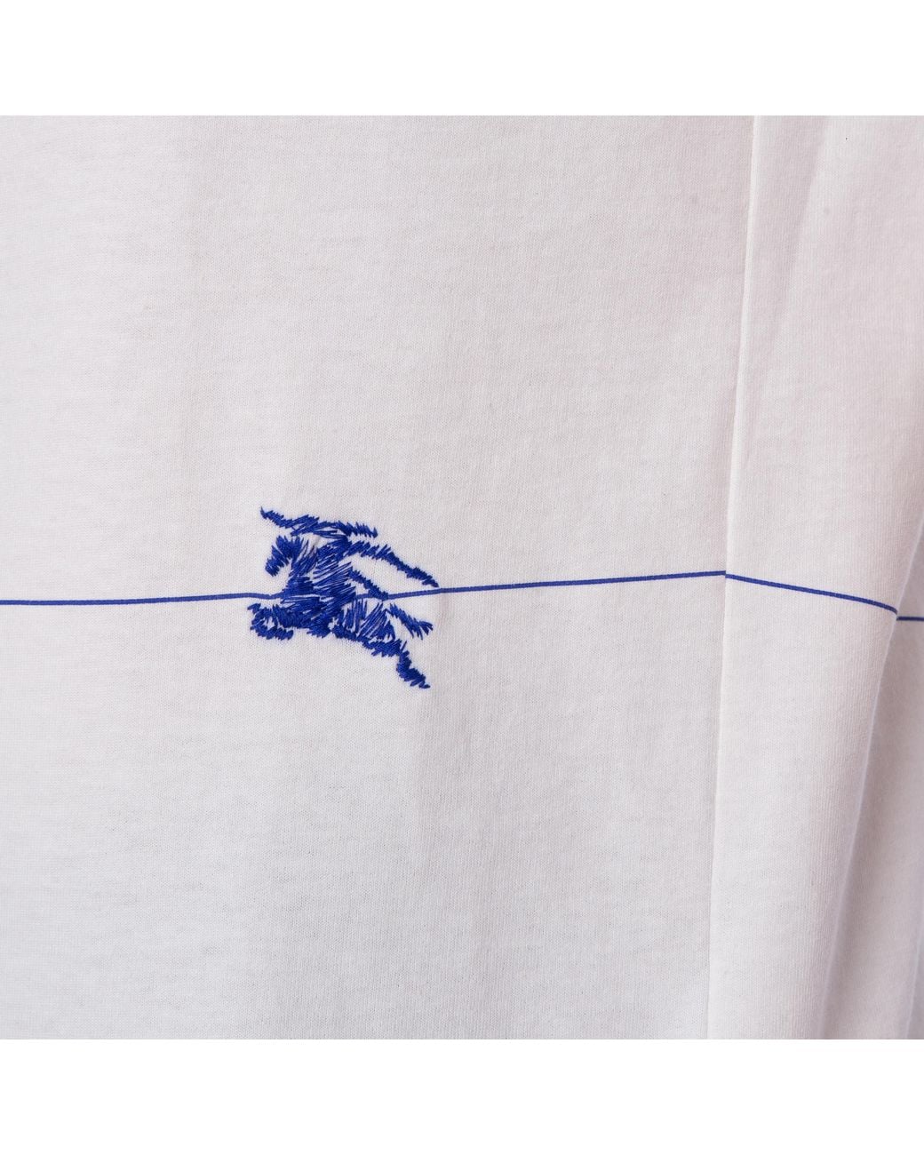 Burberry White Striped Cotton Jersey T-Shirt for men