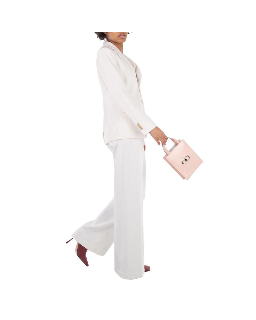 Ferragamo Pink Double Gancini Mini Leather Tote Bag