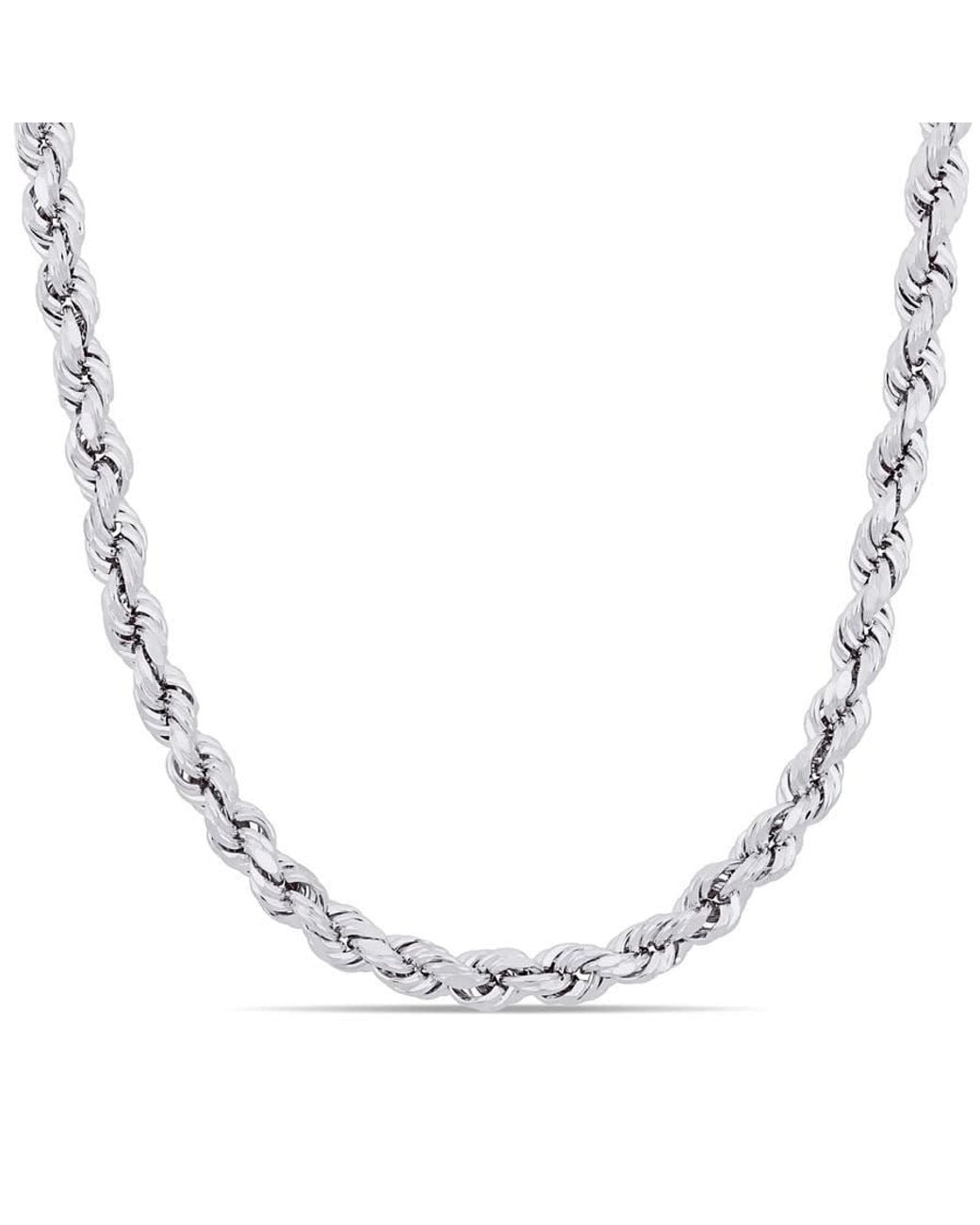 Amour Metallic 18 Inch Rope Chain Necklace for men