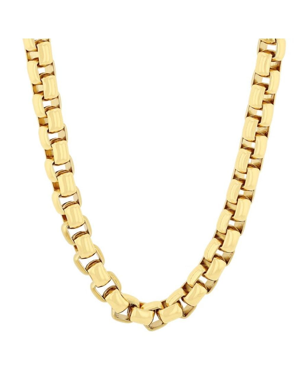 Robert Alton Metallic Finish Box Link Stainless Steel Chain for men
