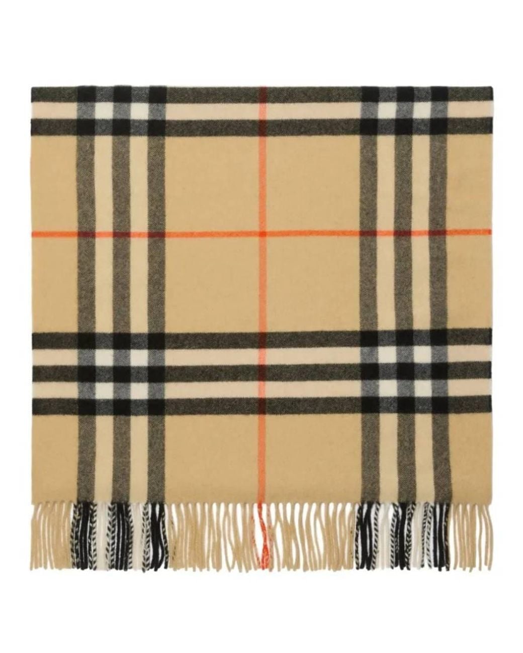 Burberry Metallic Wide Cross Stitch Knight Check Cashmere Scarf for men