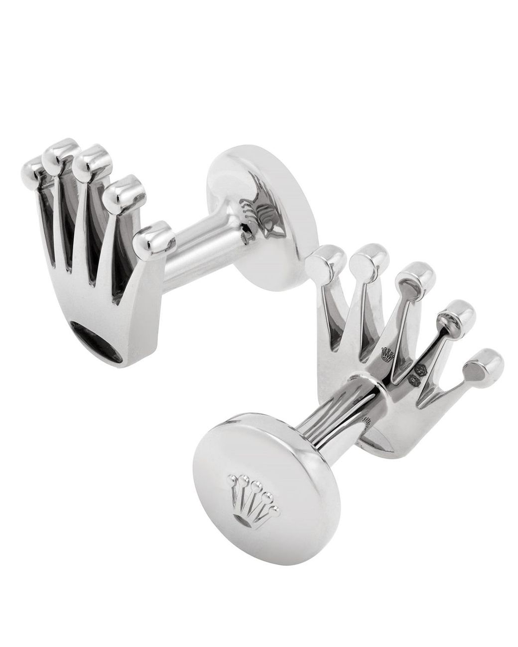 Rolex Metallic 18 Kt Crown Cufflinks for men