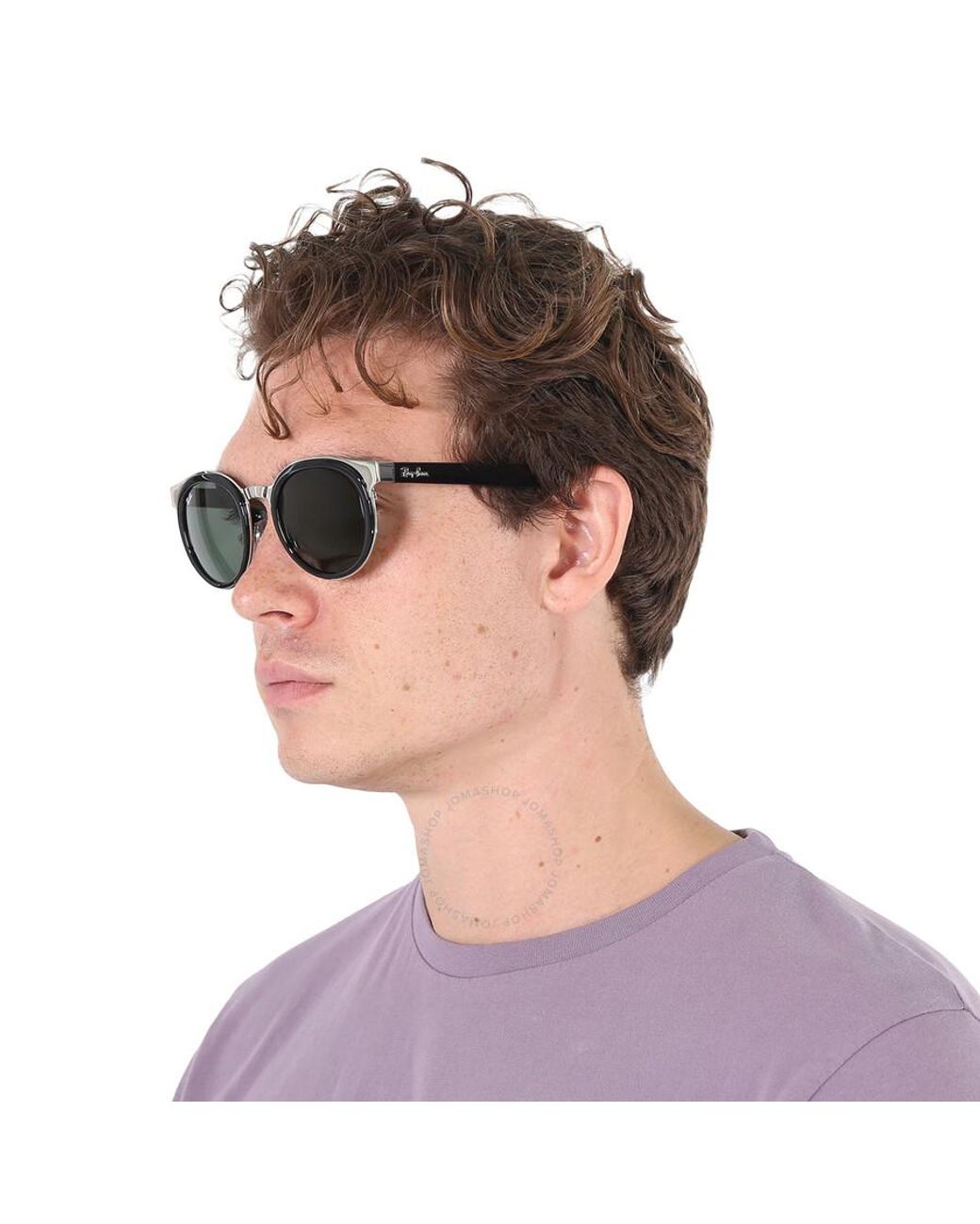 Ray-Ban Bonnie Dark Round Sunglasses Rb3710 003/71 50 in Green | Lyst