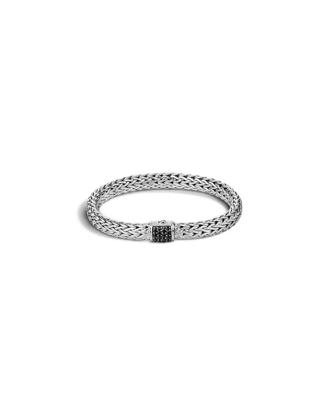 John Hardy White Classic Chain Sapphire Sterling Bracelet for men