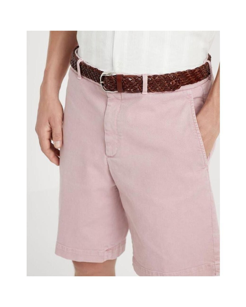 Brunello Cucinelli Pink Rose Tailored Bermuda Shorts, Brand Size 52 (Us for men