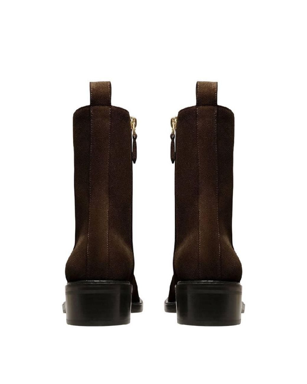Bally Brown Austine Block Heel Leather Boots, Brand Size 37 Us