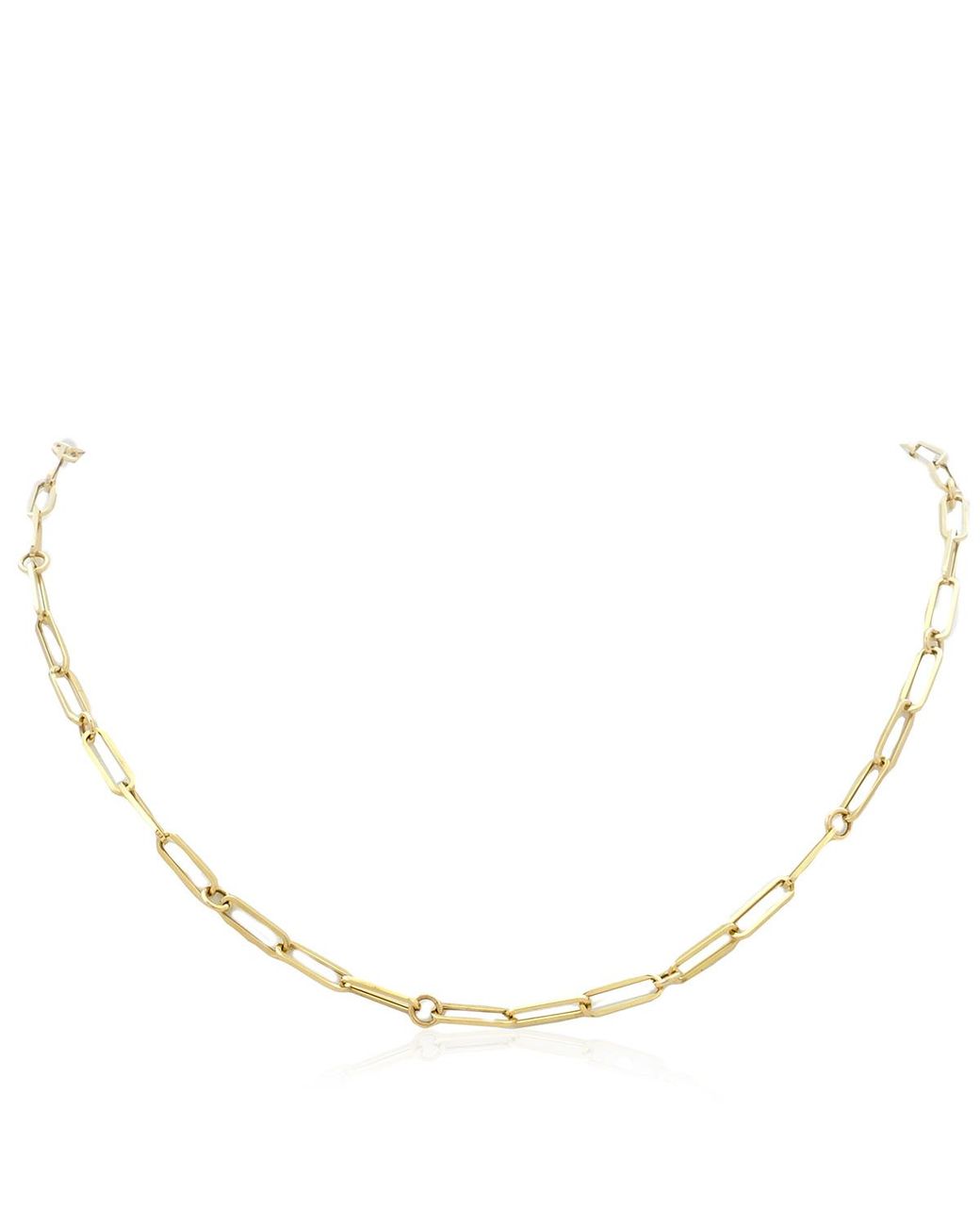 Roberto Coin Metallic 18K Thin Lariat Paperclip Necklace for men