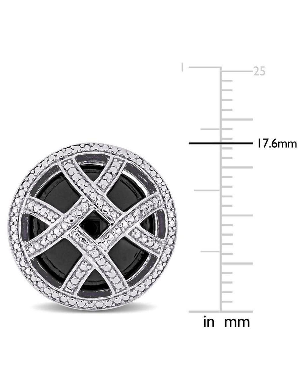 Amour Metallic 17 Ct Tgw Onyx Cufflink for men