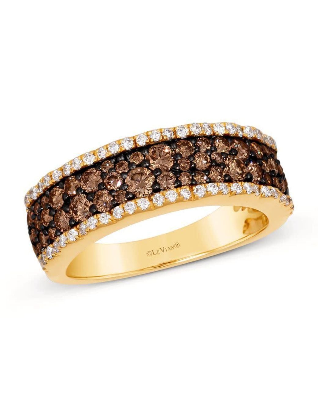 Le Vian Metallic Ladies Chocolate And Honey Rings Set for men
