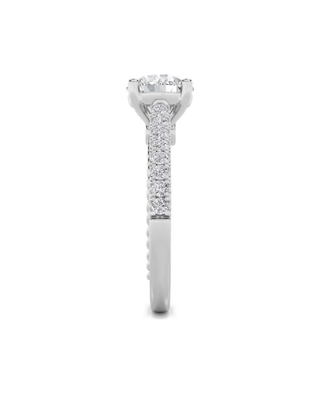 Mure And Co White 2Ctw Round Shaped Lab Grown Diamond (F/Vs) Two Tone Accented Rope Design Engagement Ring for men