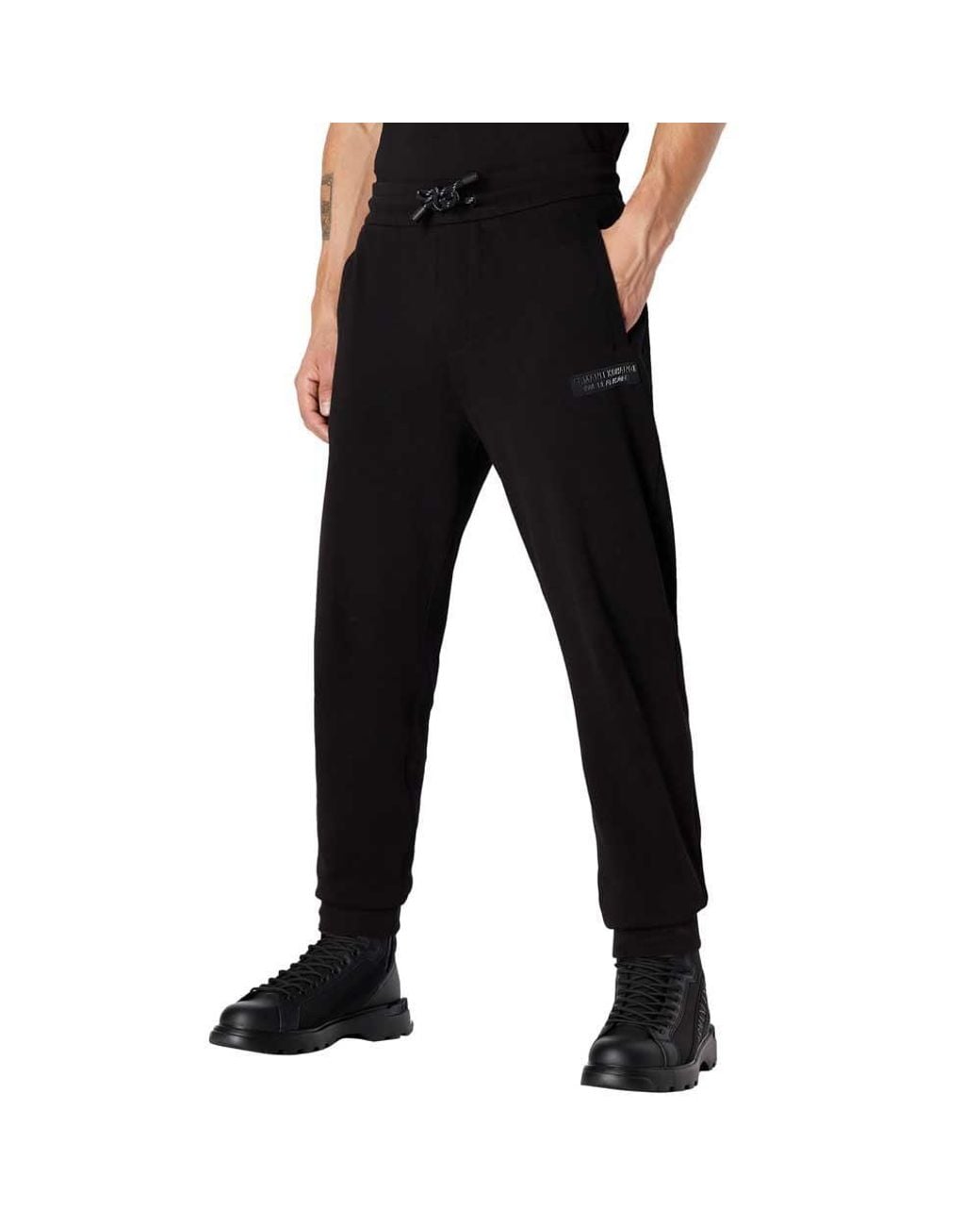 ARMANI EXCHANGE Black Limited Edition "We Beat As One" French Terry Joggers for men