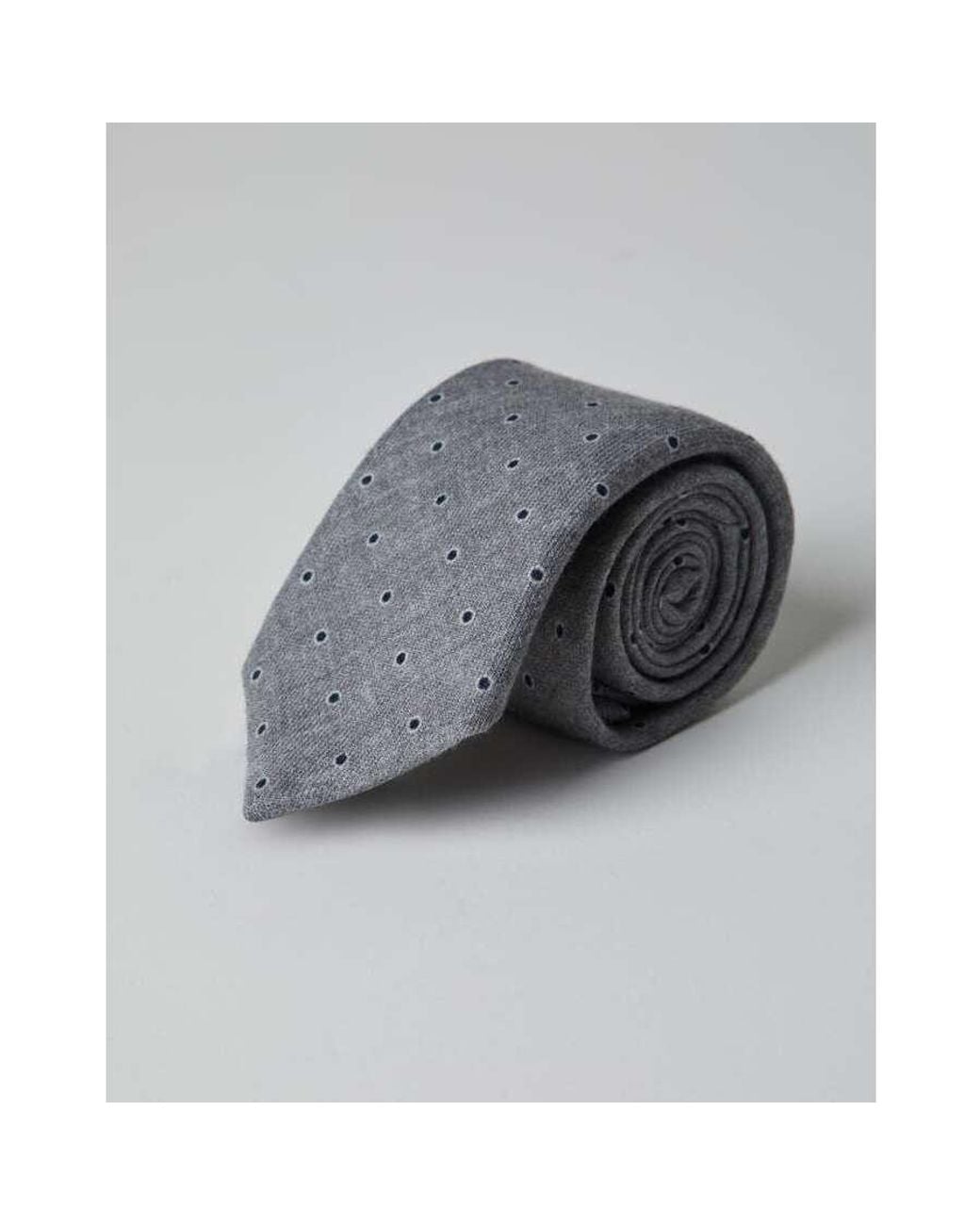 Brunello Cucinelli Gray Wool Patterned Tie for men