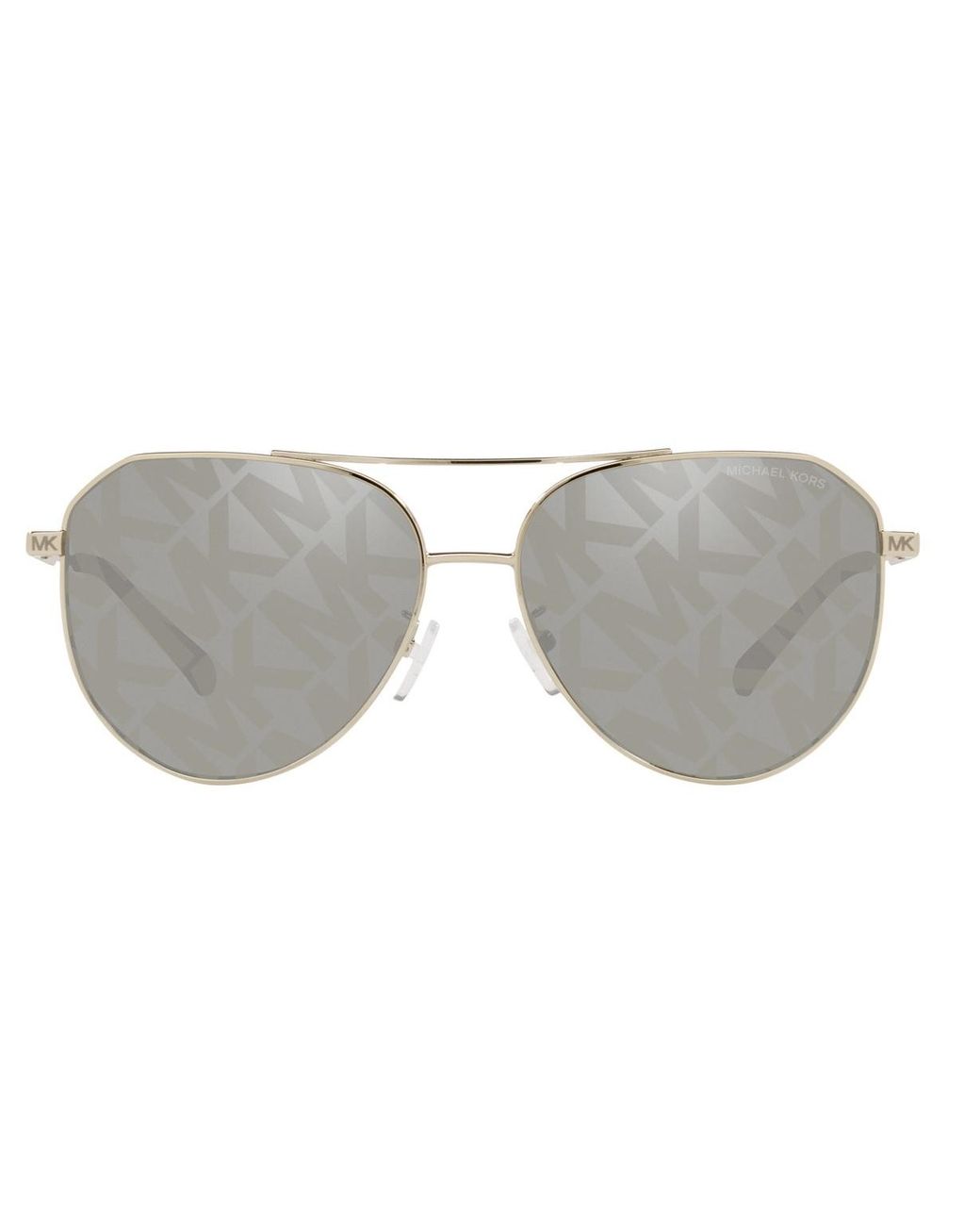 Michael Kors Mk Mirrored Gold Silver Aviator Sunglasses In Black Lyst