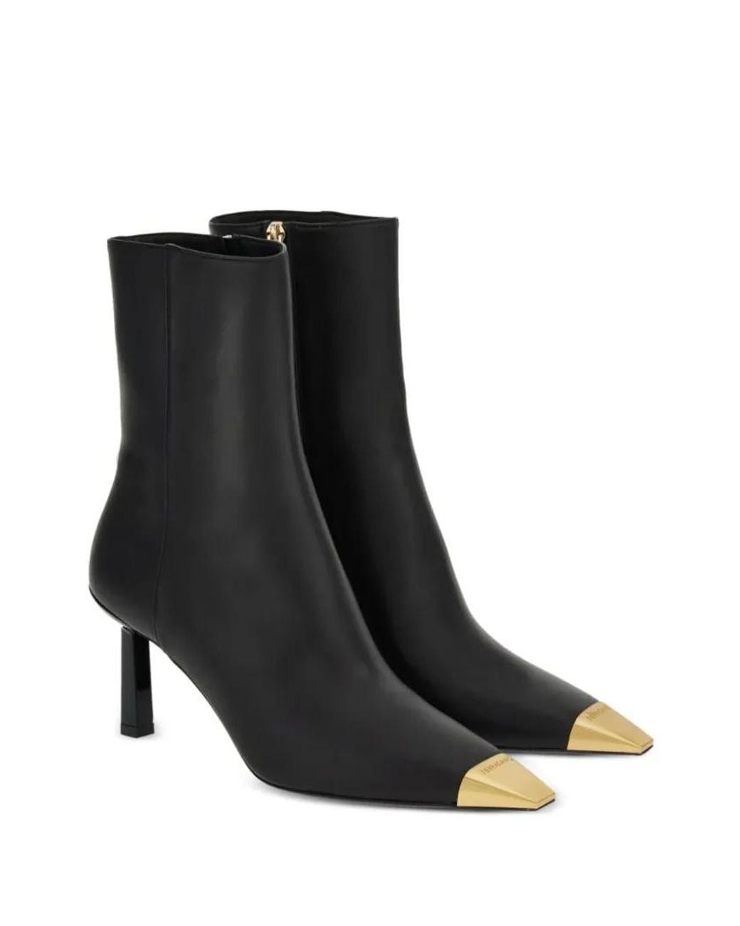 Ferragamo Black Ferragamo Amelia 70 Leather Ankle Boots