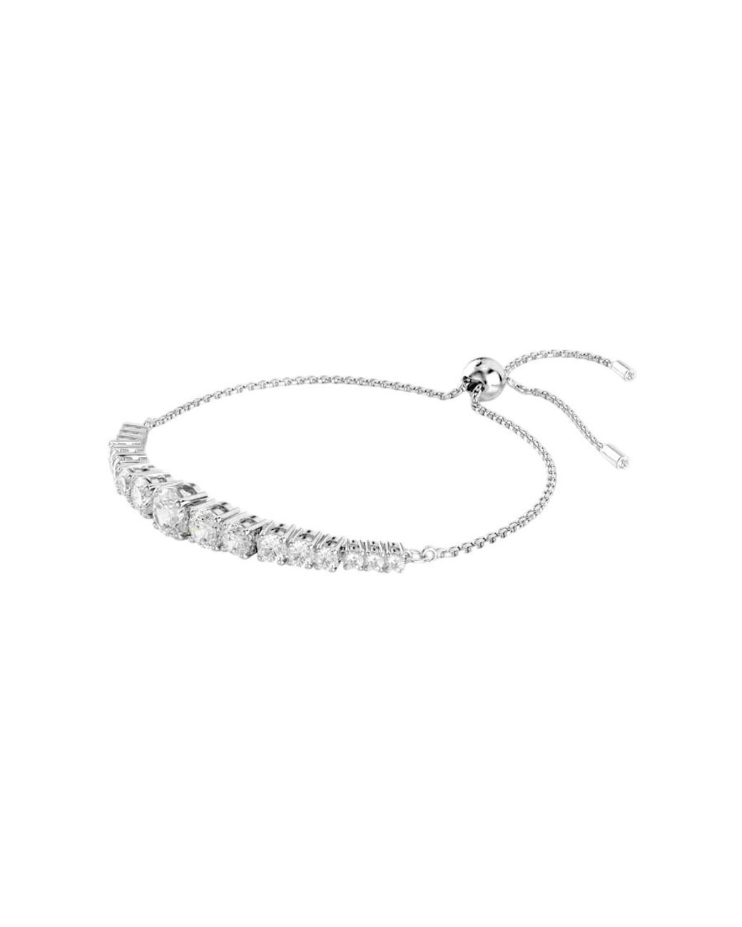 Swarovski Metallic Rhodium Plated Matrix Bracelet for men