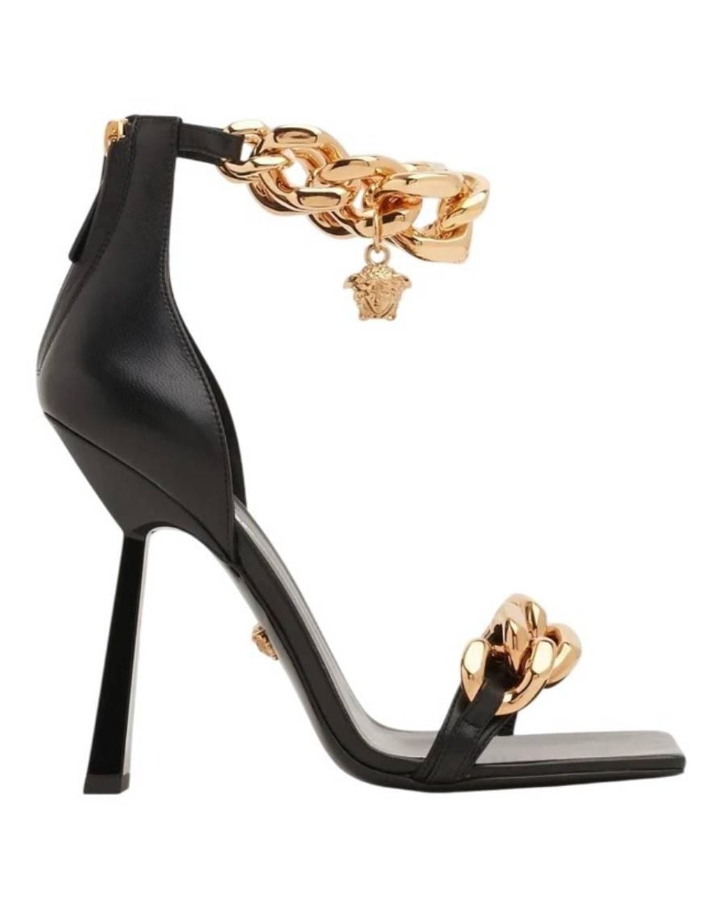 Versace Metallic La Medusa Aevitas Chain Sandals