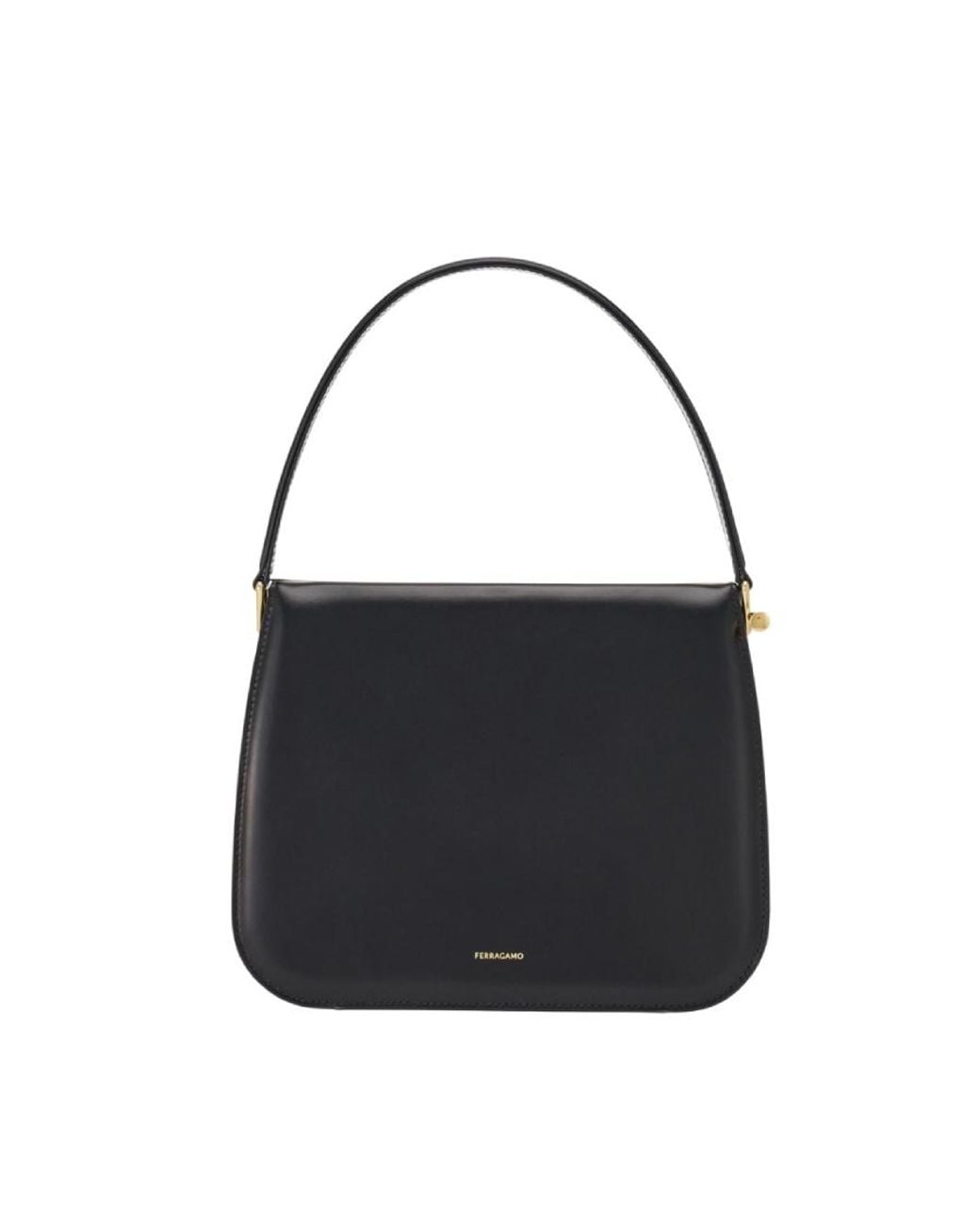 Ferragamo Black Semi-Rigid Logo Printed Tote Bag for men