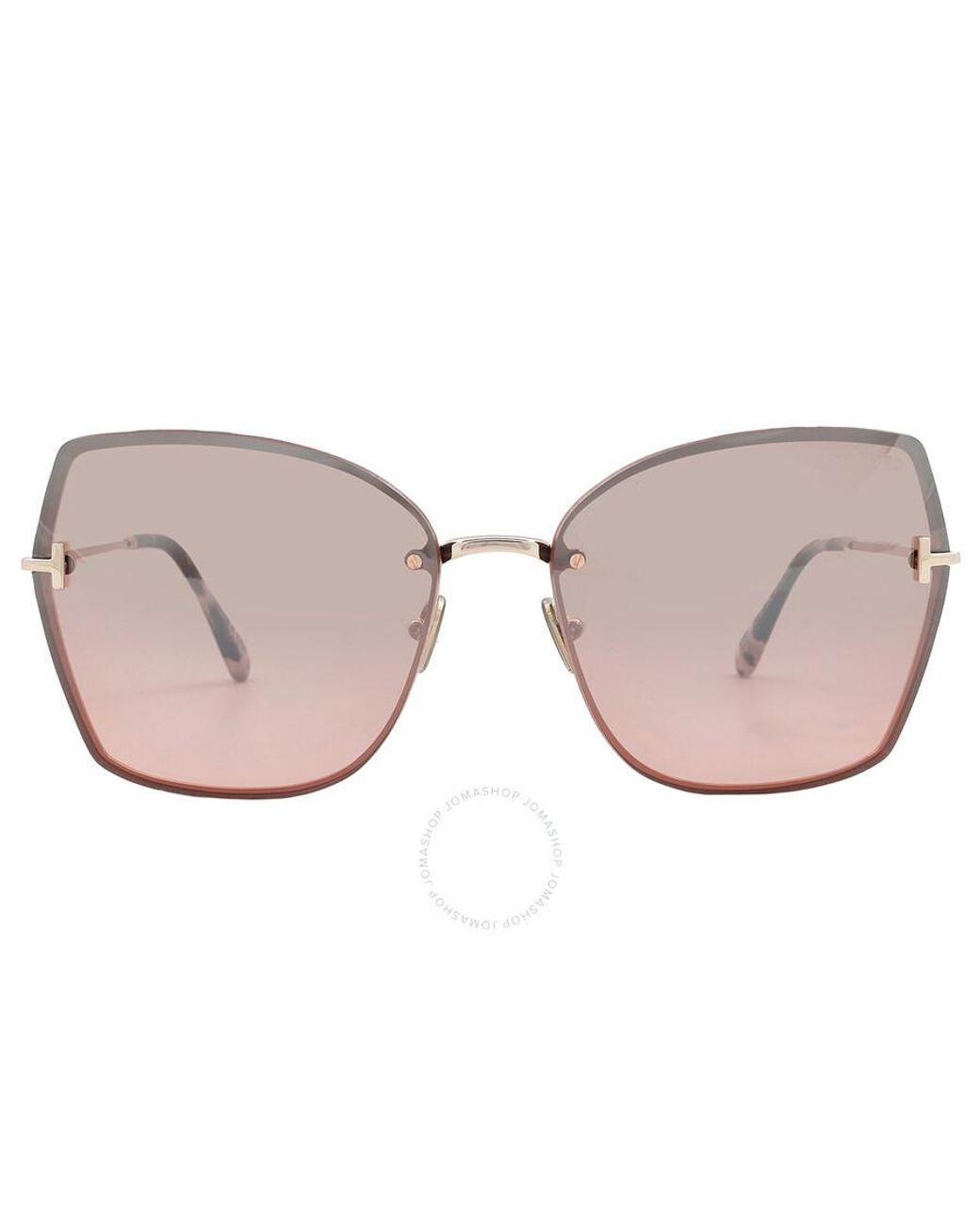 Tom Ford Nickie Bordeaux Mirror Butterfly Sunglasses Ft1107