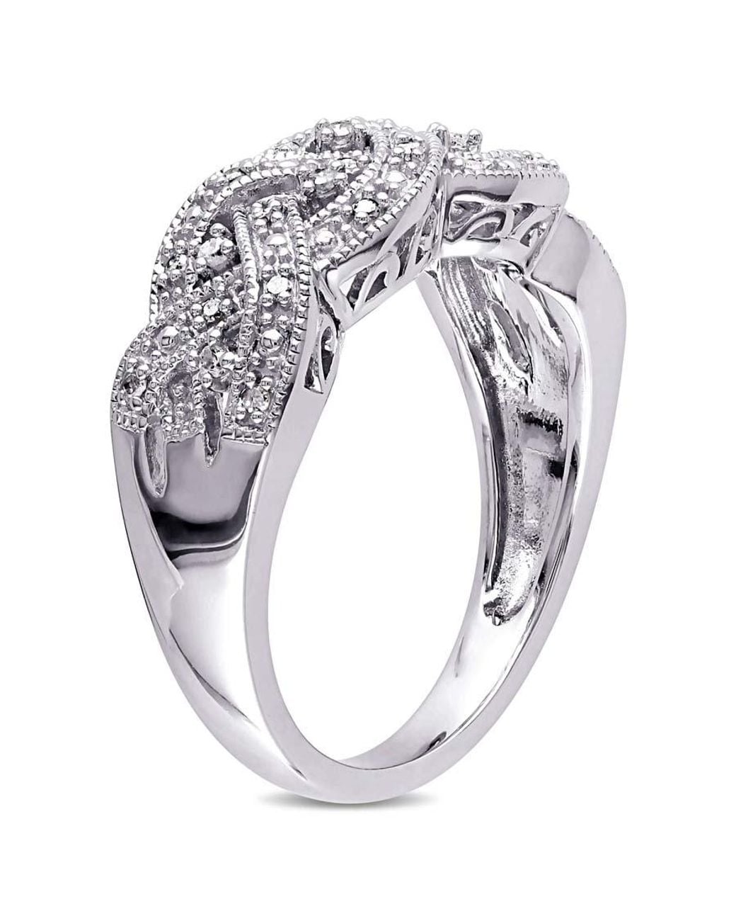 Amour Metallic 1/ Ct Tw Braided Diamond Ring for men