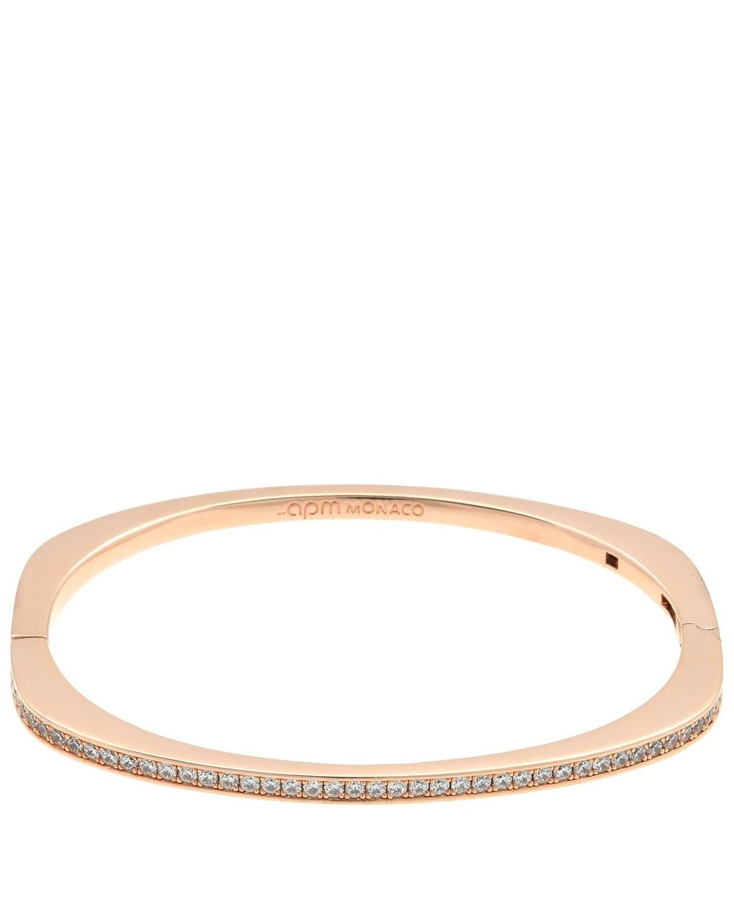 Apm Monaco Brown Rose Alloy Dainty Pave Bangle for men