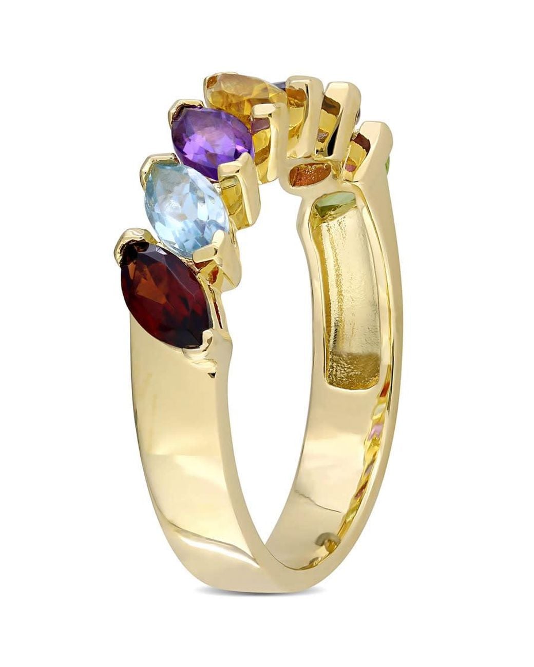 Amour Blue 1 4/5 Ct Tgw Multi-Gemstone Marquise Ring for men