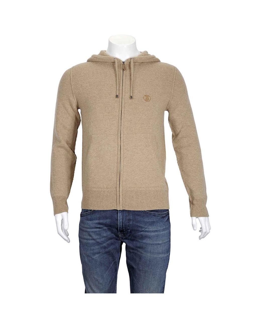 Burberry Mens Monogram Motif Cashmere Blend Hoodie in Brown for Men - Lyst