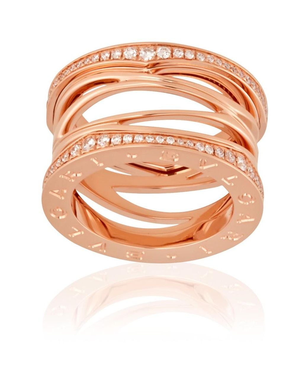 BVLGARI Metallic B.Zero1 Ladies 4-Band Ring for men