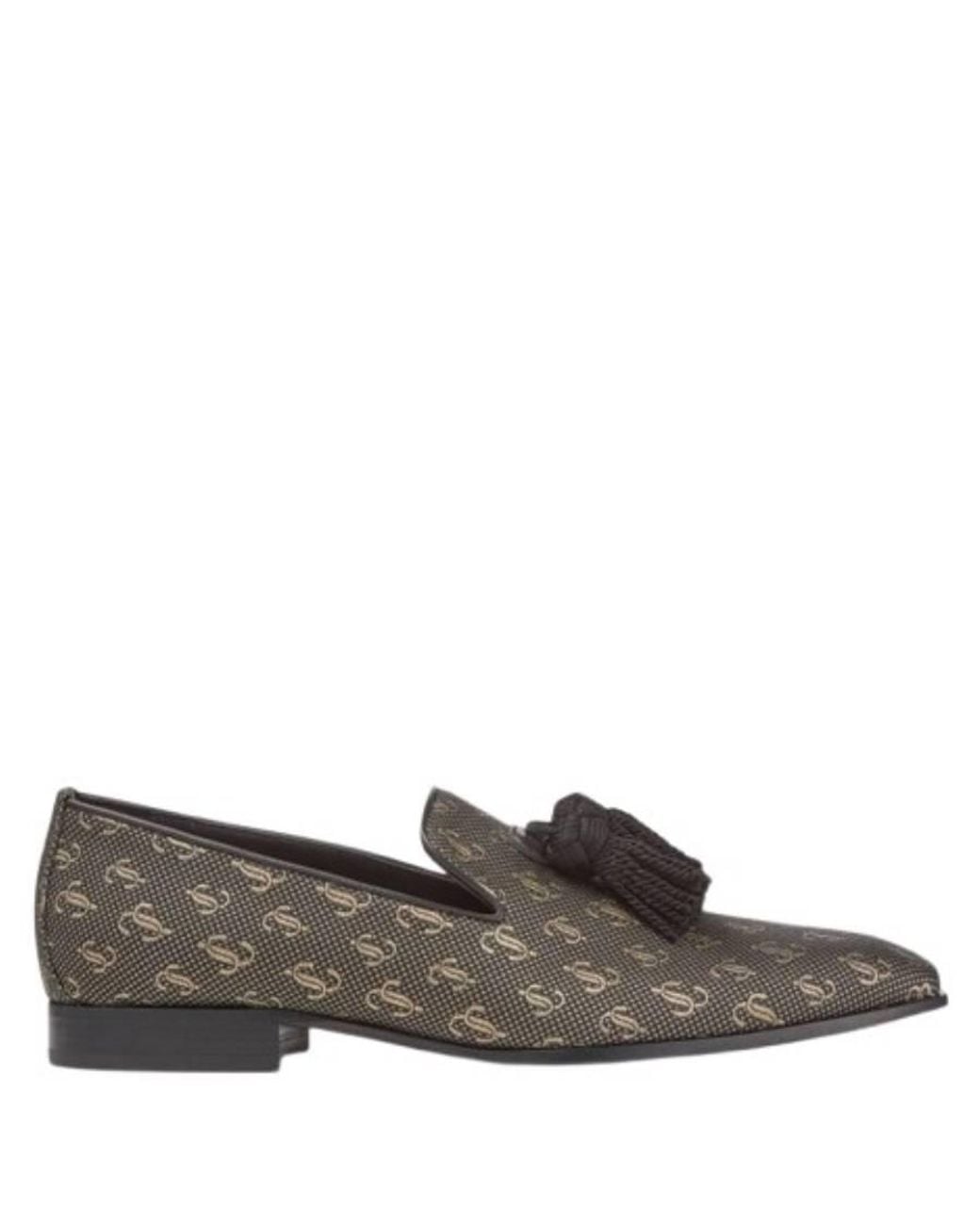 Jimmy Choo Gray Foxley/M Jacquard Loafers, Brand Size 40.5 Us for men