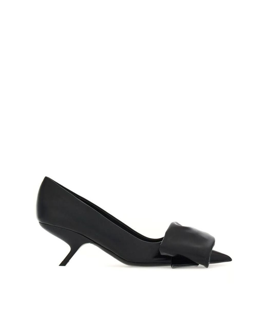 Ferragamo Black Ladies Heels, Us