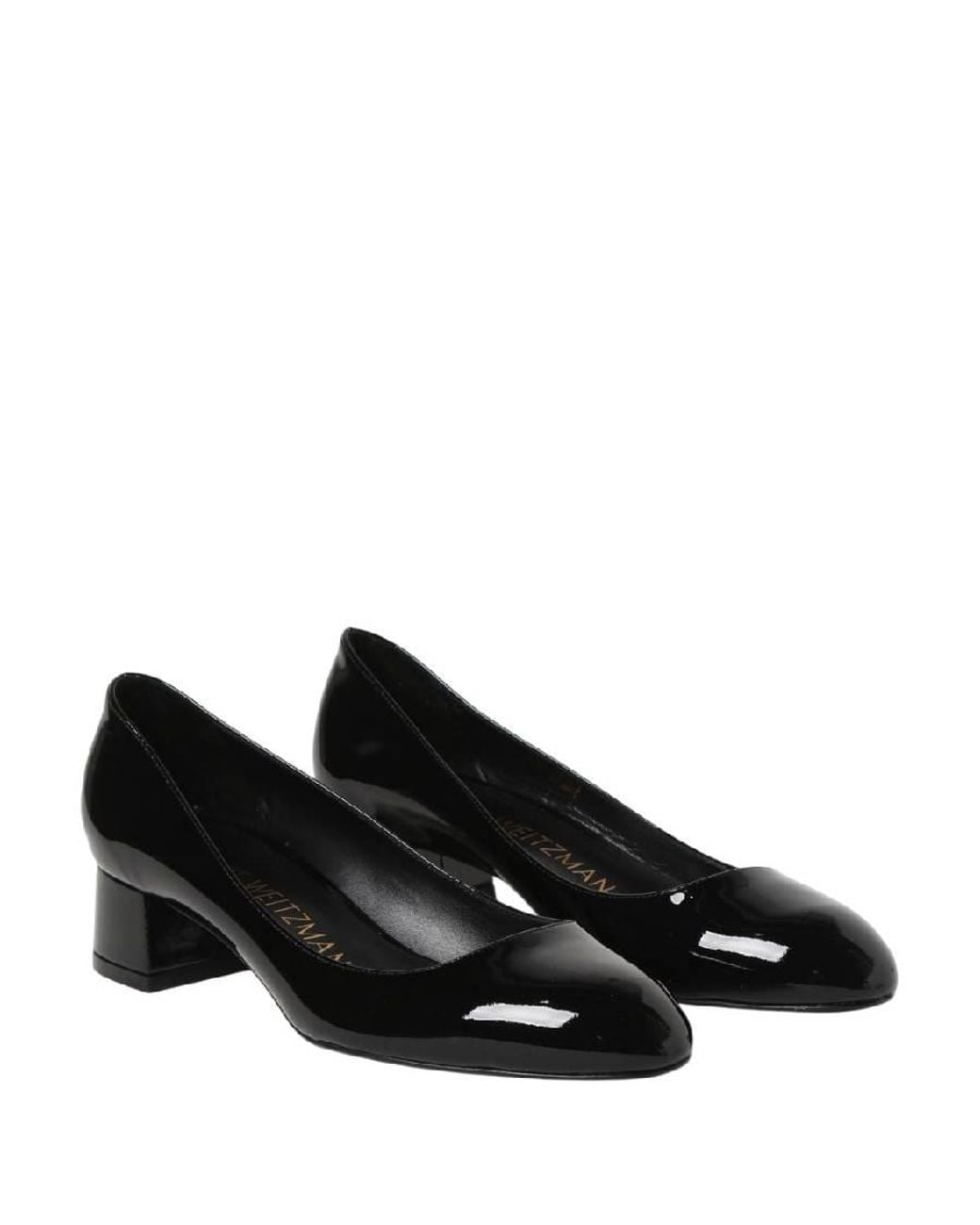 Stuart Weitzman Black Vivienne 35 Patent Pumps