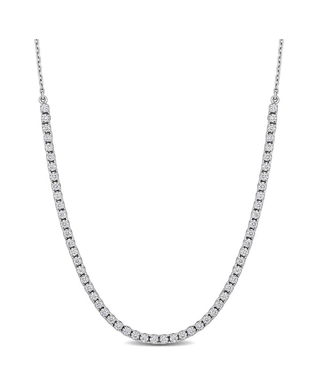 Created Forever Metallic 1 1/5Ct Tw Lab-Grown Diamond Semi-Tennis Necklace for men
