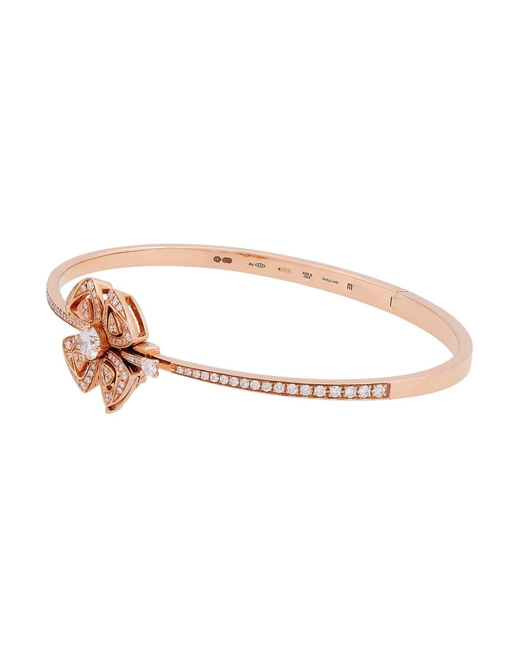 BVLGARI Multicolor 18K Rose Diamond Fiorever Bracelet for men