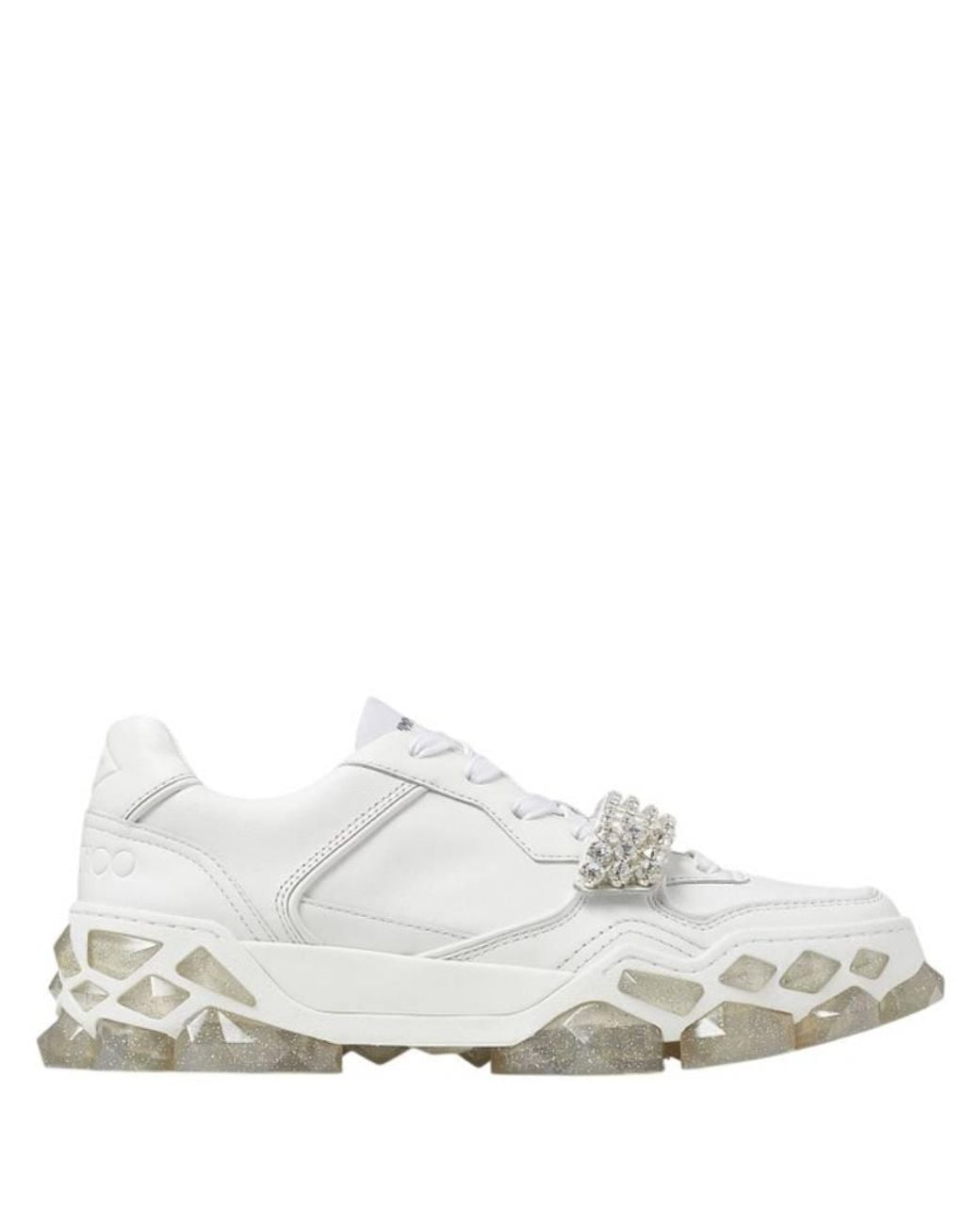 Jimmy Choo White Diamond X Strap/F Leather Trainers, Brand Size 34.5 Us for men