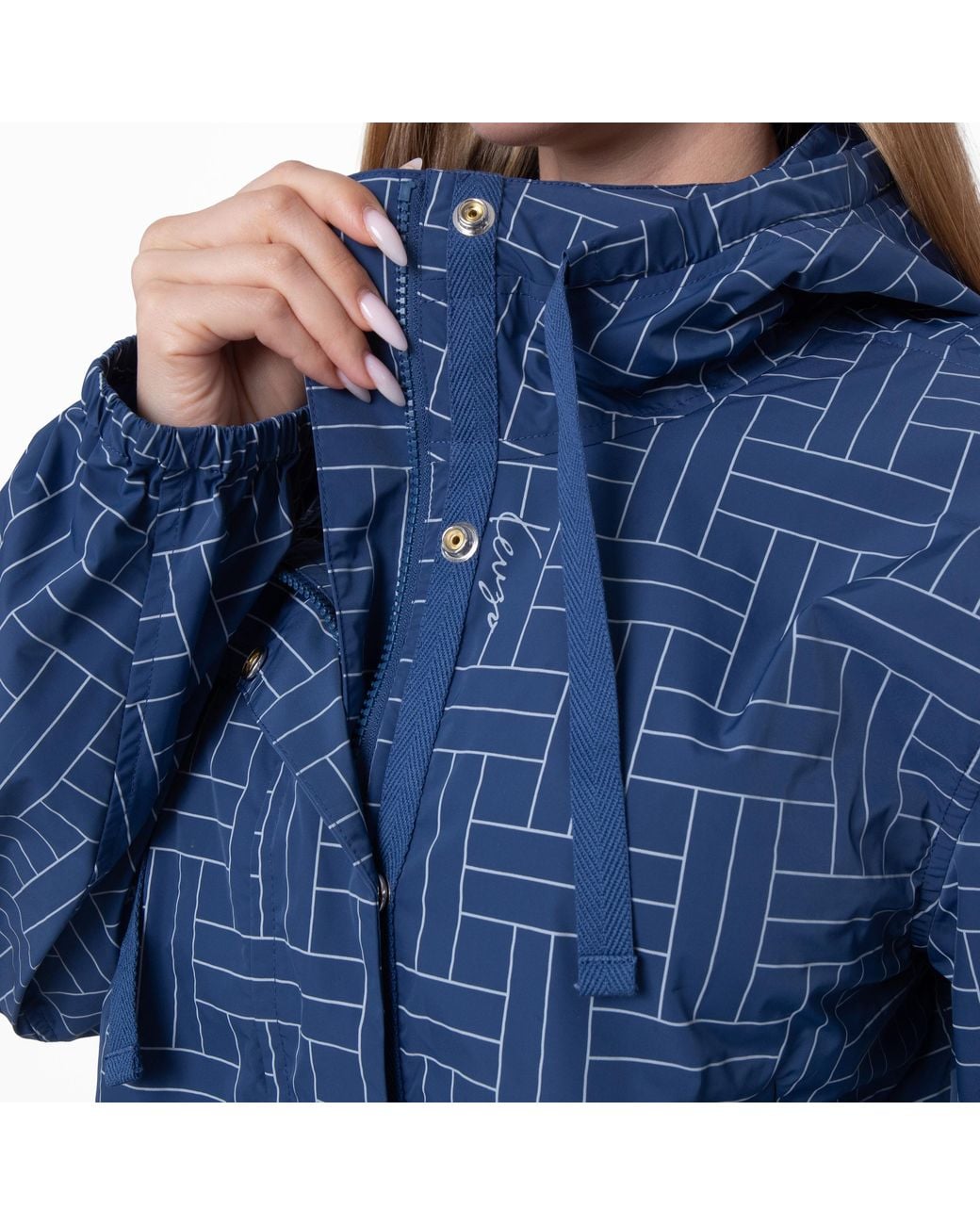 KENZO Blue Weave Short Windbreaker for men